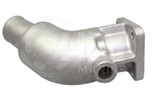 A close up of the side of a metal pipe