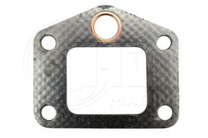 A picture of the bottom end gasket for a car.