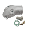 Thermostat housing with gasket and bolts.