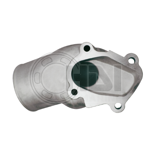 Metal automotive part with mounting holes.