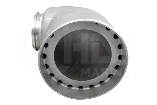 A close up of the side view of a metal object.