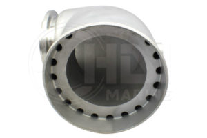 A close up of the bottom part of a pipe