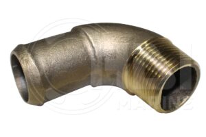 A close up of the end of a brass pipe