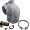 A picture of the water pump housing and its accessories.