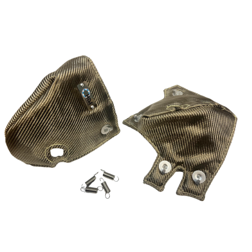 A pair of metal parts with rivets on top.