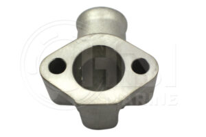 A metal part that is sitting on top of the ground.