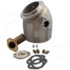 A stainless steel water pump housing with the same type of parts as the one in this picture.