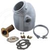 A picture of the parts that are needed to install an exhaust system.