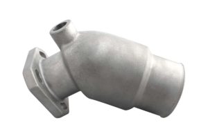 A close up of the side view of an engine part