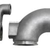 A close up of the side of a metal pipe