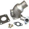 A stainless steel water pump housing with the same type of metal parts.