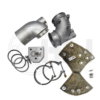 A picture of the parts that are needed to install a turbo.
