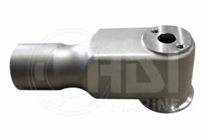 A close up of the side of a metal object.