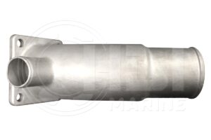 A close up of the side of a metal pipe