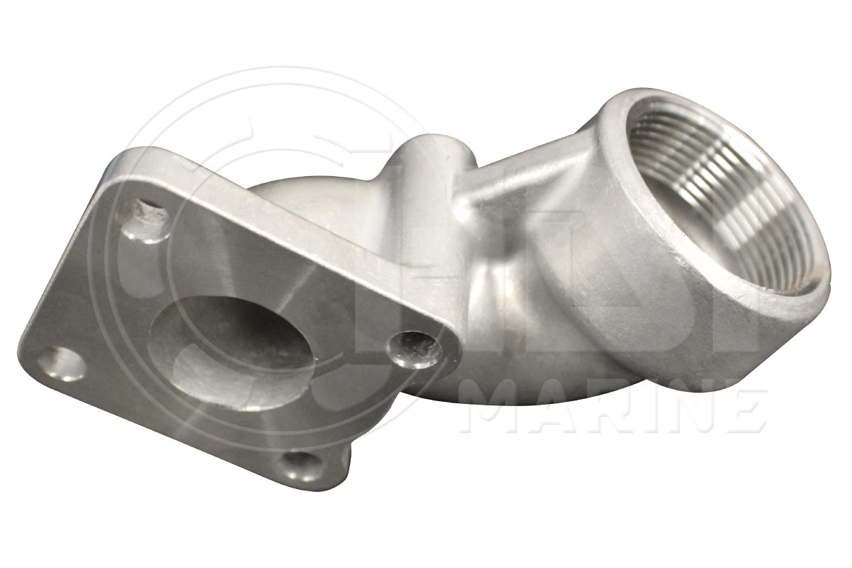 A close up of the side view of a metal part.