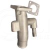 A picture of an aluminum water pump.