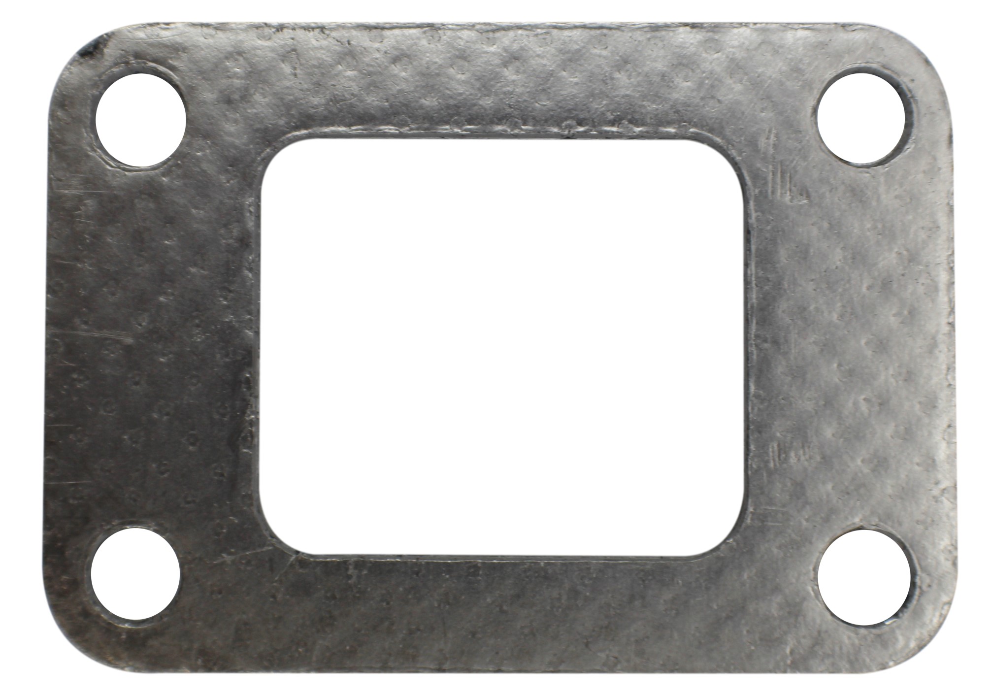 A metal gasket that is on the side of a car.