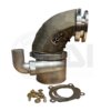 A close up of the side of a marine engine