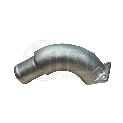 A metal pipe with a small hole in the middle.