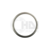 A metal ring is shown on the side of a boat.