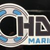 A sticker of the logo for chtd marine.