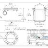 A drawing of the front view of a washer.