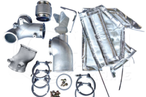 A variety of parts are laid out on the floor.