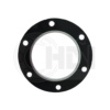 A black and white picture of a gasket.