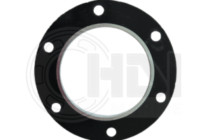 A black and white picture of a gasket.