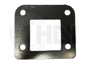 A metal gasket that is attached to the side of a car.