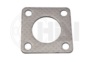 A square gasket is shown on the side of a car.
