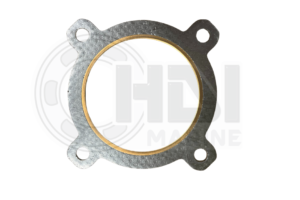 A metal gasket that is attached to the side of a car.