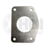 A metal gasket that is attached to the side of a car.