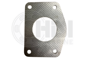 A metal gasket that is attached to the side of a car.