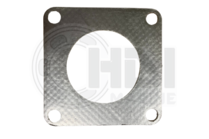 A square gasket is shown on the side of a car.