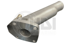 Alternative view of QMS Stainless Steel Exhaust Elbow for Yanmar QM Series Engine